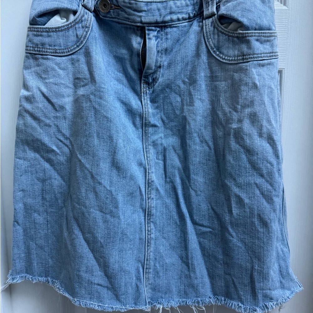 GAP Blue A-Line Cargo Skirt Knee-Length Casual